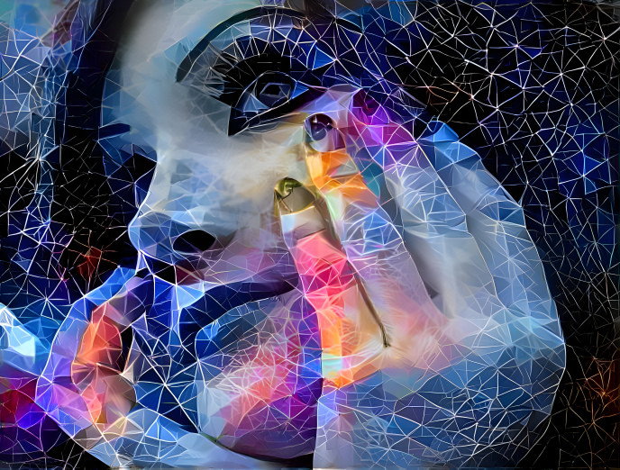 Polygonal Thoughtful Woman II