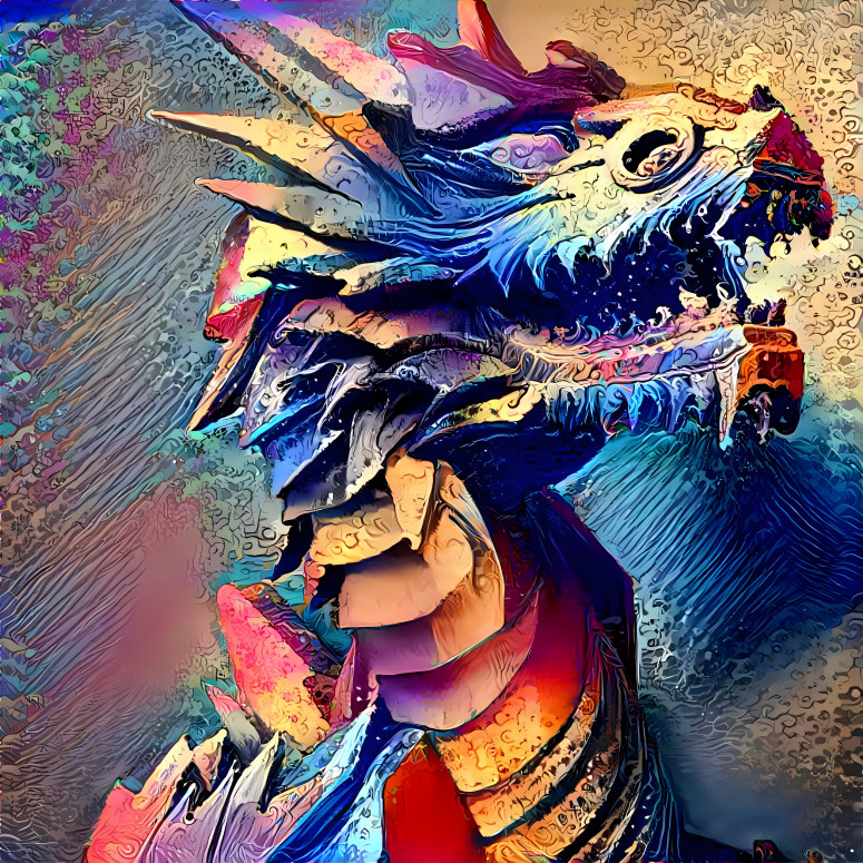 Aqua Asian Dragon