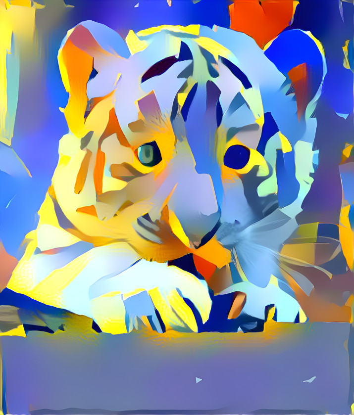 Abstract tiger puppy