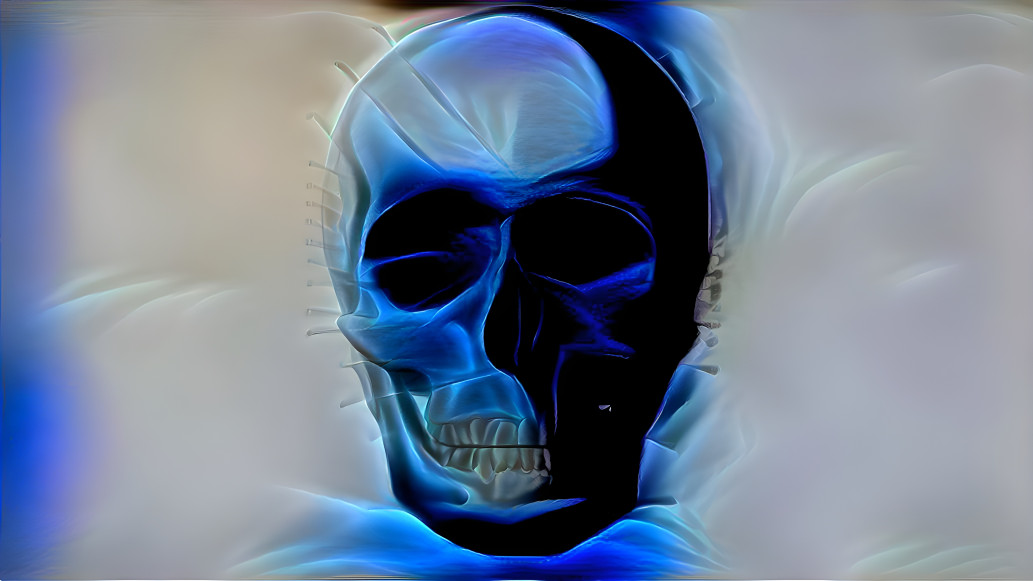 Blue skull