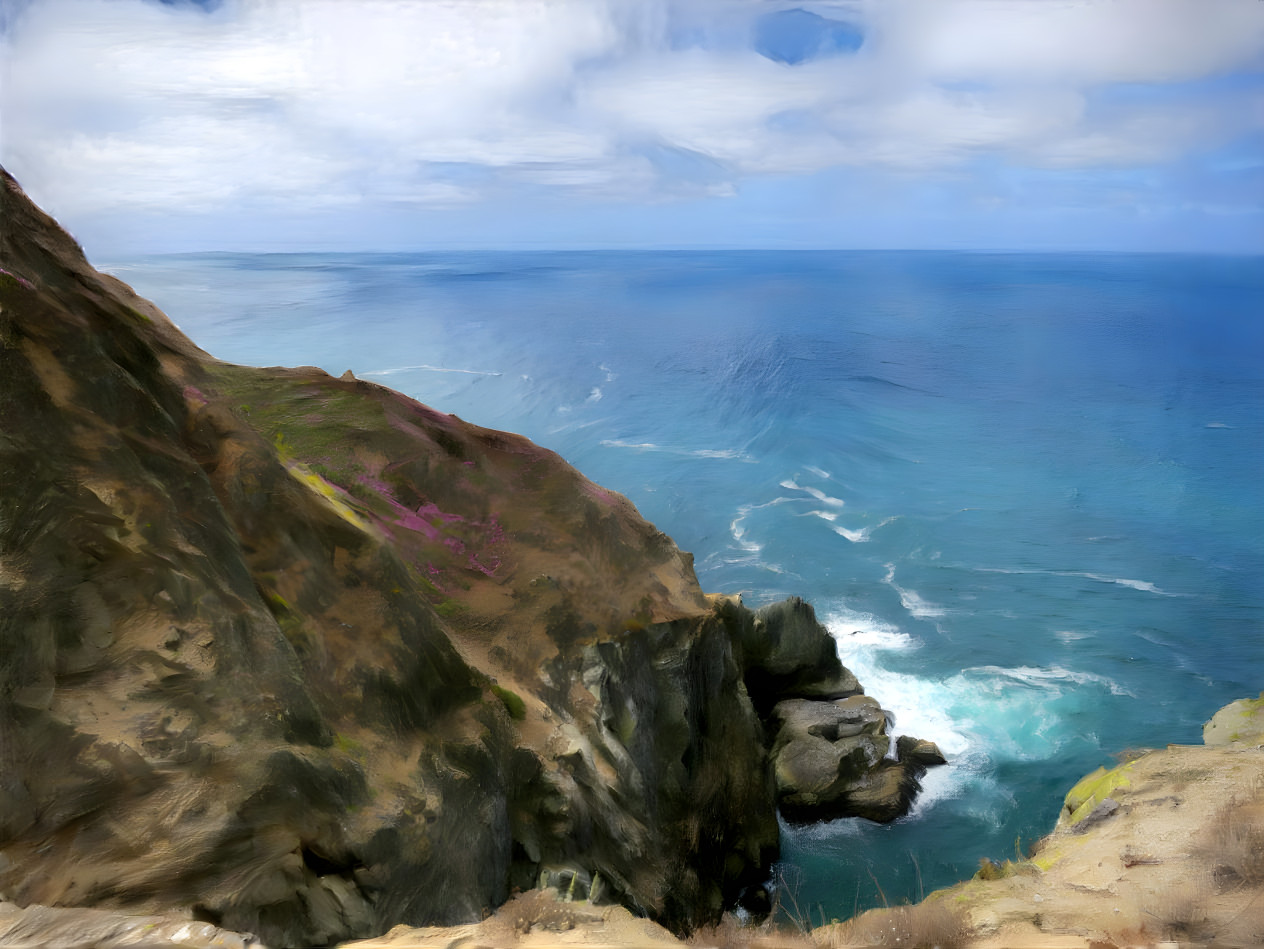 Pacific Ocean at Devil's Slide, California