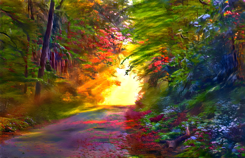 Light in a Fantasy Forest