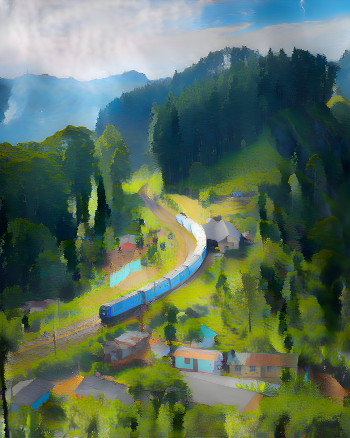 Train Through the Mountains