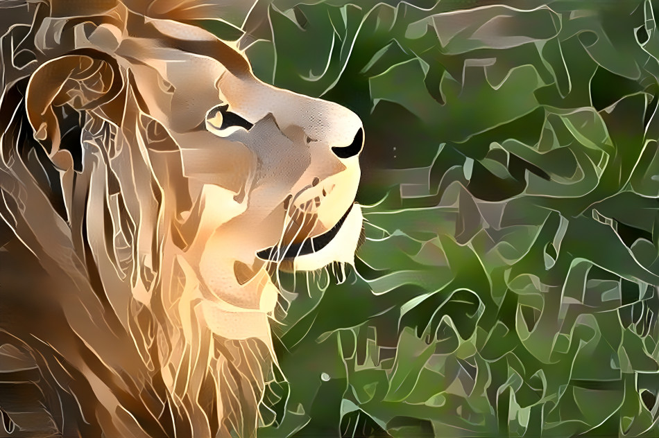 Lion in the Jungle