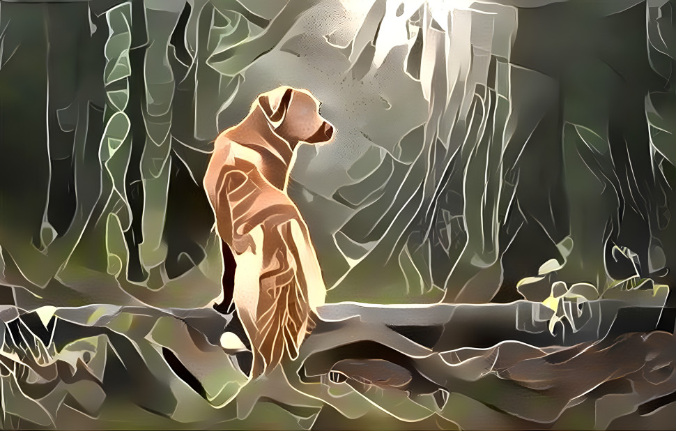 Dog in the Woods