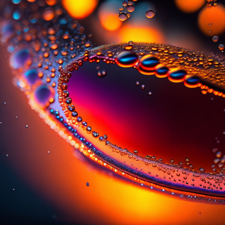 Vivid Bubble Macro Photography on Gradient Background