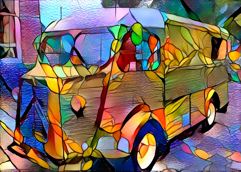 The old hippie bus