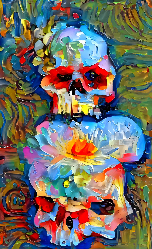 Floral skulls