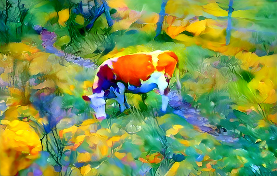 Cow in a field of dreams