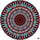 Colorful Mandala with Intricate Patterns and Symmetry