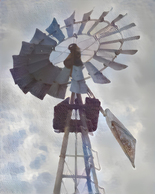 Water color windmill