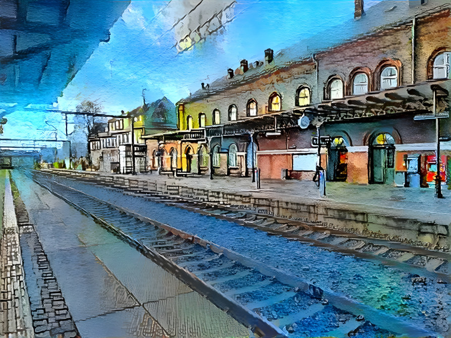 Trainstation in Denmark