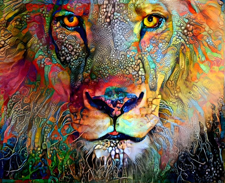 Colored Lion