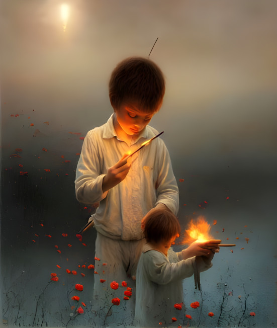 Littleboy with matches