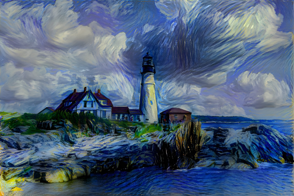 Lighthouse in the wind