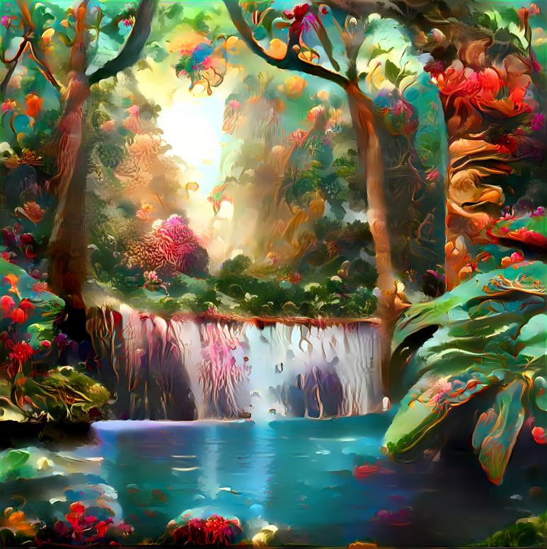 waterfall in paradise dream