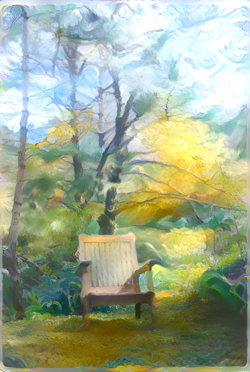 Chair among trees