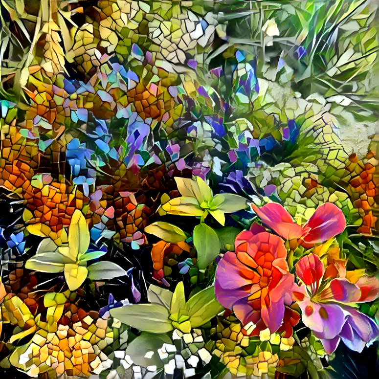 Stained glass flowers