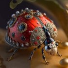 Stylized ladybug digital art with intricate patterns and jewel-like textures