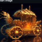 Steampunk-Inspired Vehicle with Gold Details and Mechanical Gears