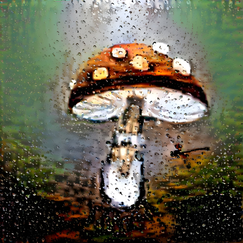 Dragonfly Muscaria in the rain 