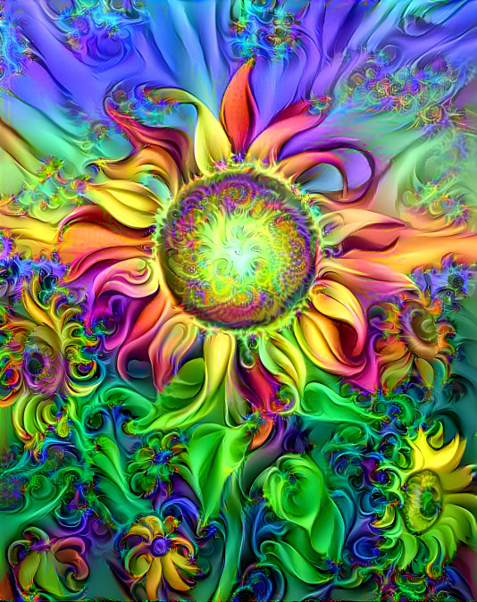 Psychedelic Sunflower 6