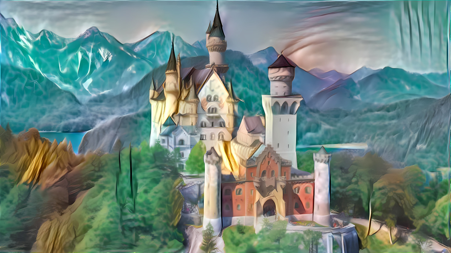 Neuschwanstein using T2D as style