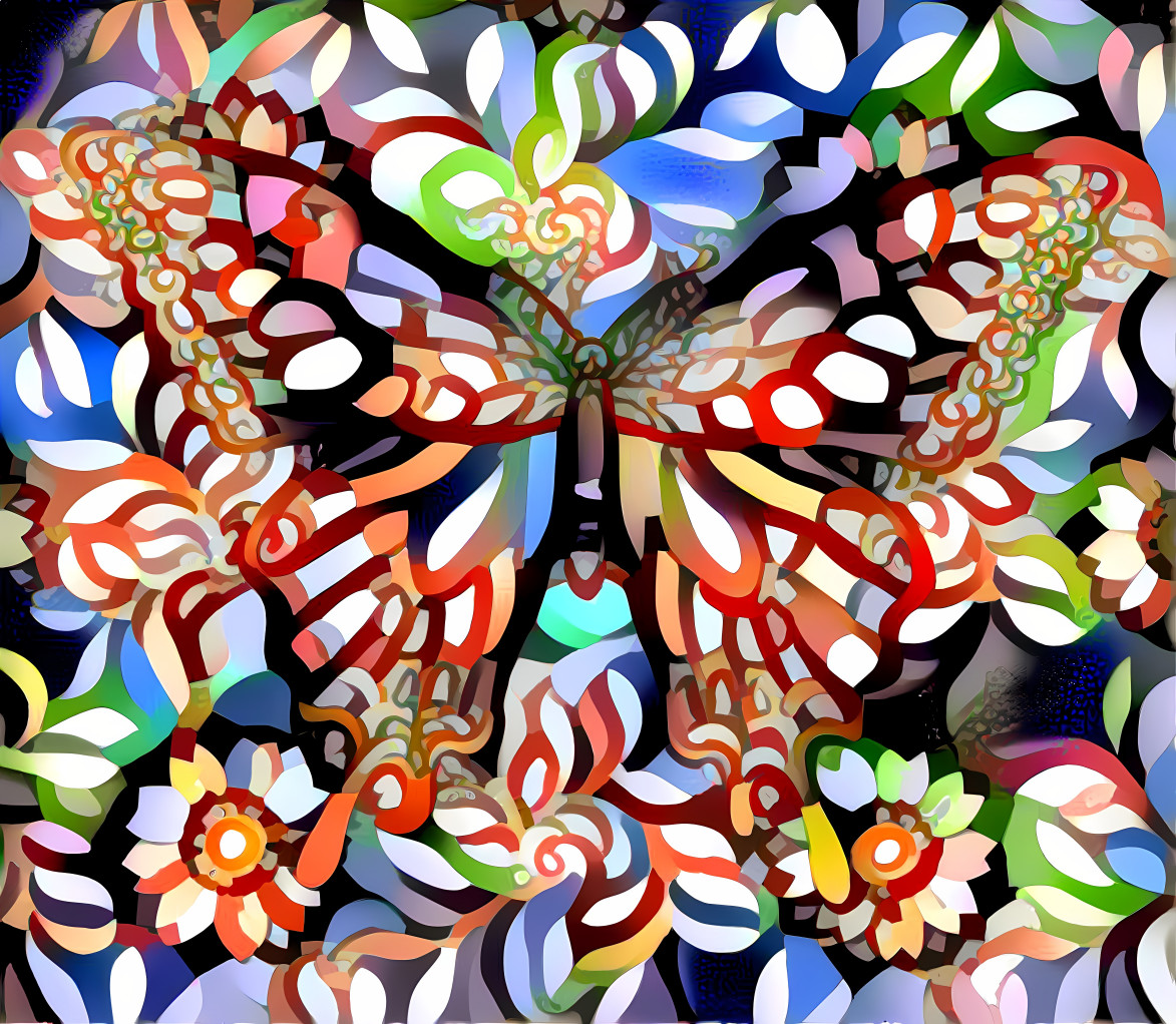 Butterfly with flat colors