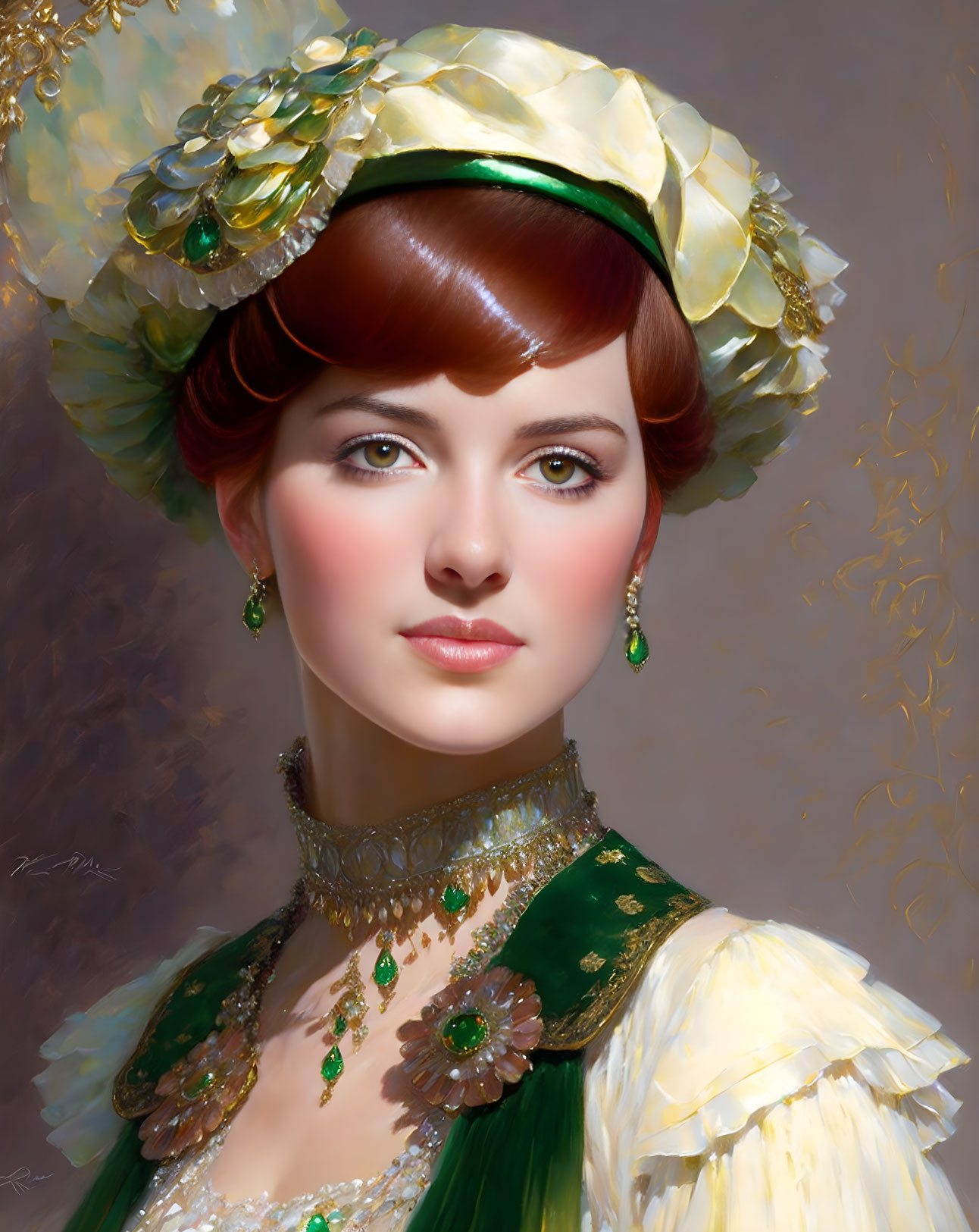 Woman with fancy hat