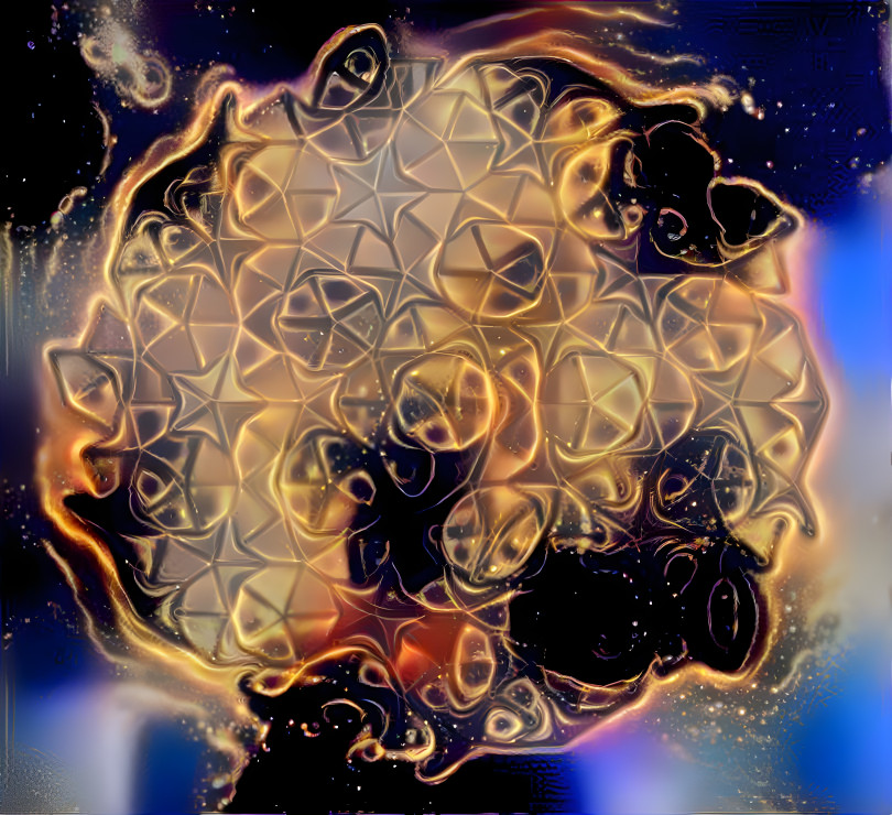 Flaming Penrose tiling