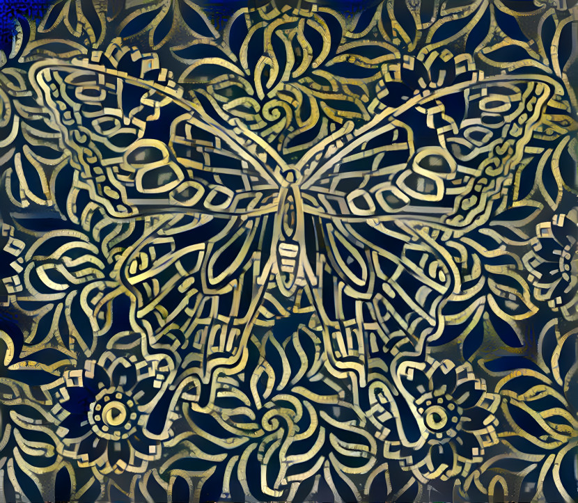 Gold foil butterfly