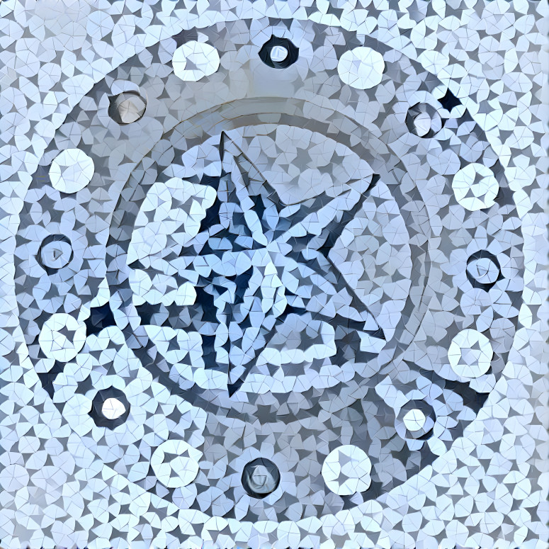 Wheel cover as mosaic