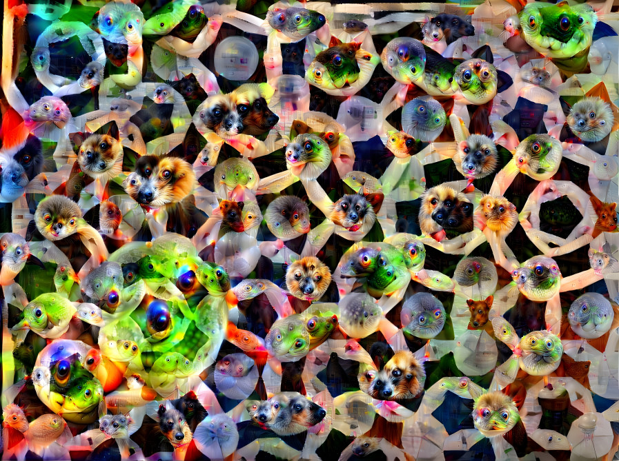 Deep dream of Penrose tiling