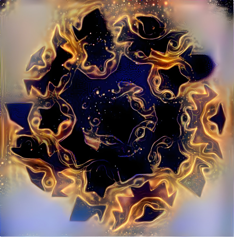 Flaming Penrose stars