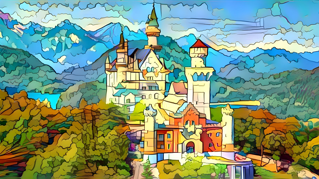 Neuschwanstein deep style