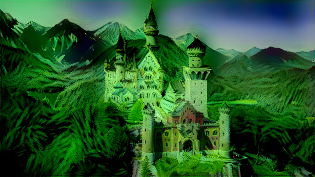 Neuschwanstein with fern style