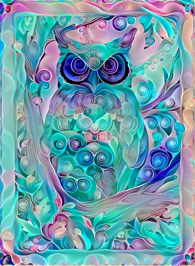 Owl with quilling