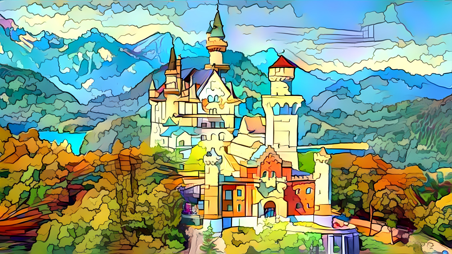 Neuschwanstein (redoing at higher res)