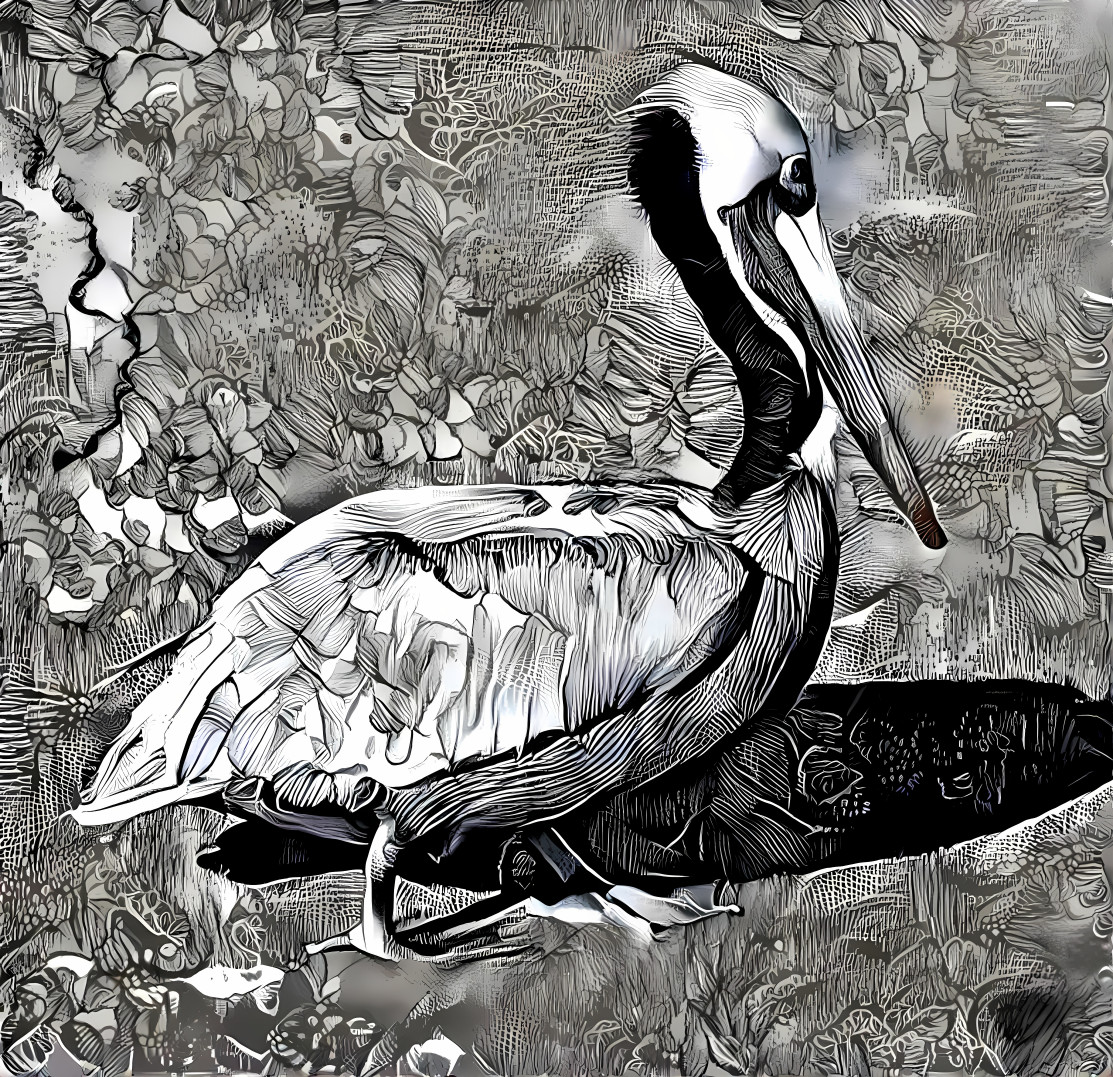 Pelican as sketch (from copied style)