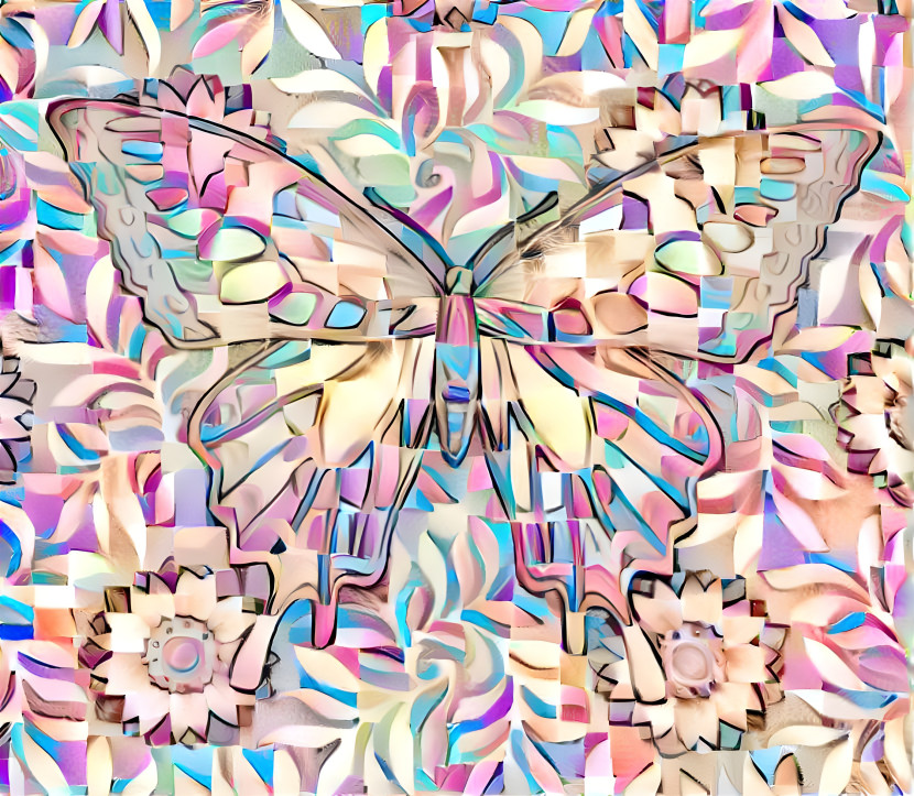 Butterfly using a scrambled Heidi Klum photo