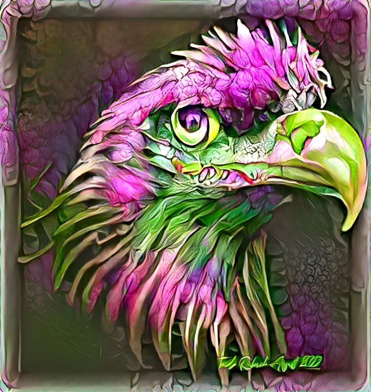 Eagle made in DALLE/overlay in deep mega