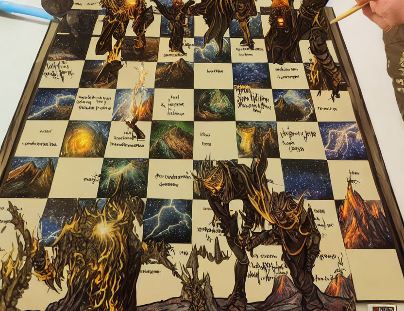 Fantasy Art Jigsaw Puzzle with Dragons and Cosmic Landscapes