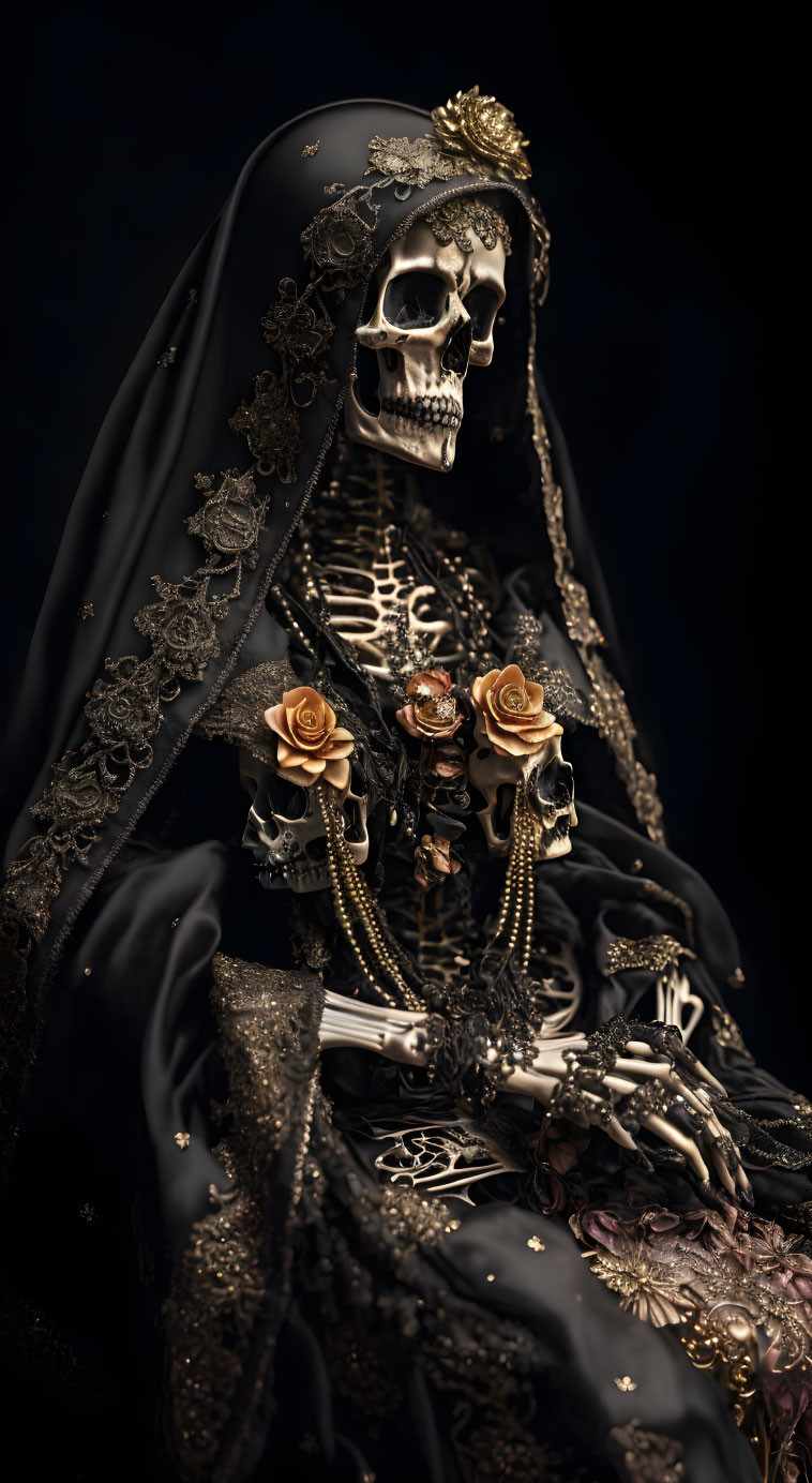 santa muerte goth rococo 