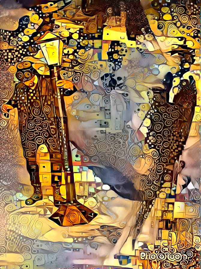 AI Klimtian scene