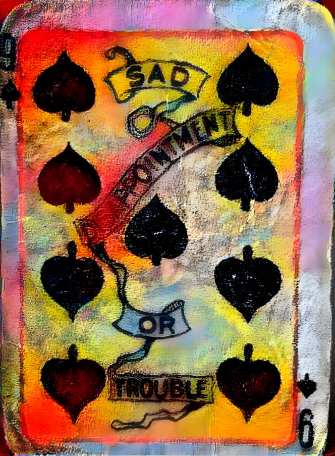 From the "Cards and Tarot' Series - 9 of Spades