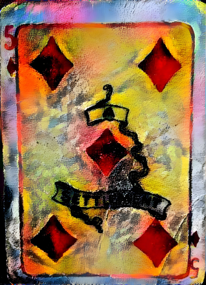 'Playing Card/Tarot Series' - 5 of Diamonds