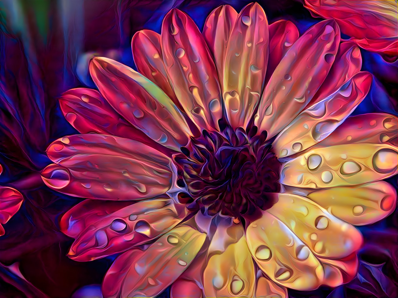 Rainbow Liquid Sunshine Flower