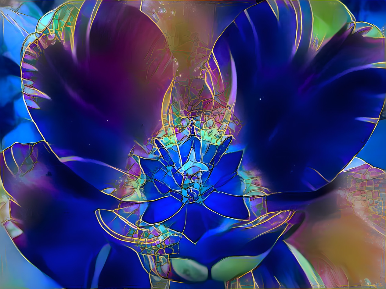 stained glass flower