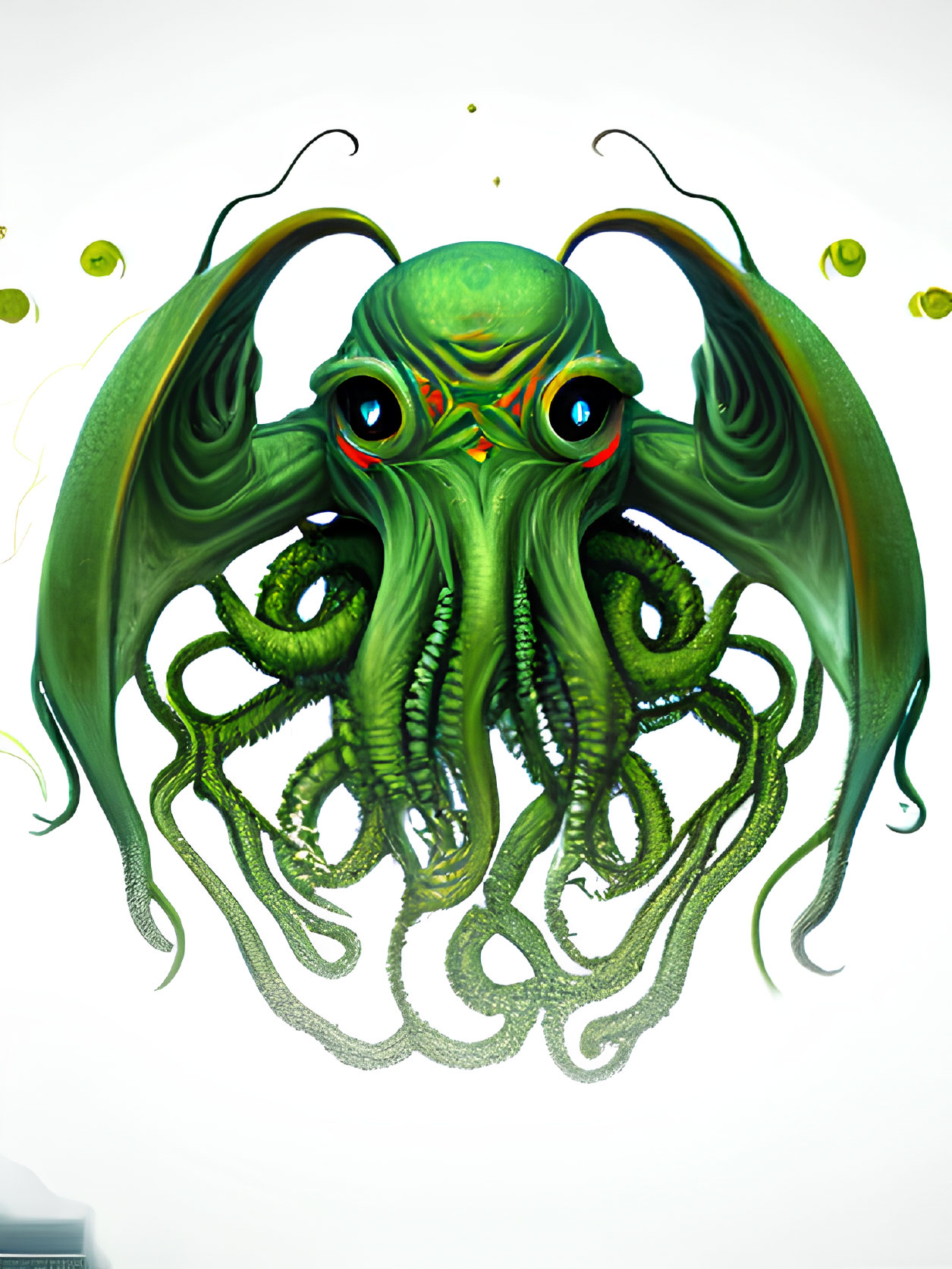 Colorful Octopus-Like Creature Illustration on White Background