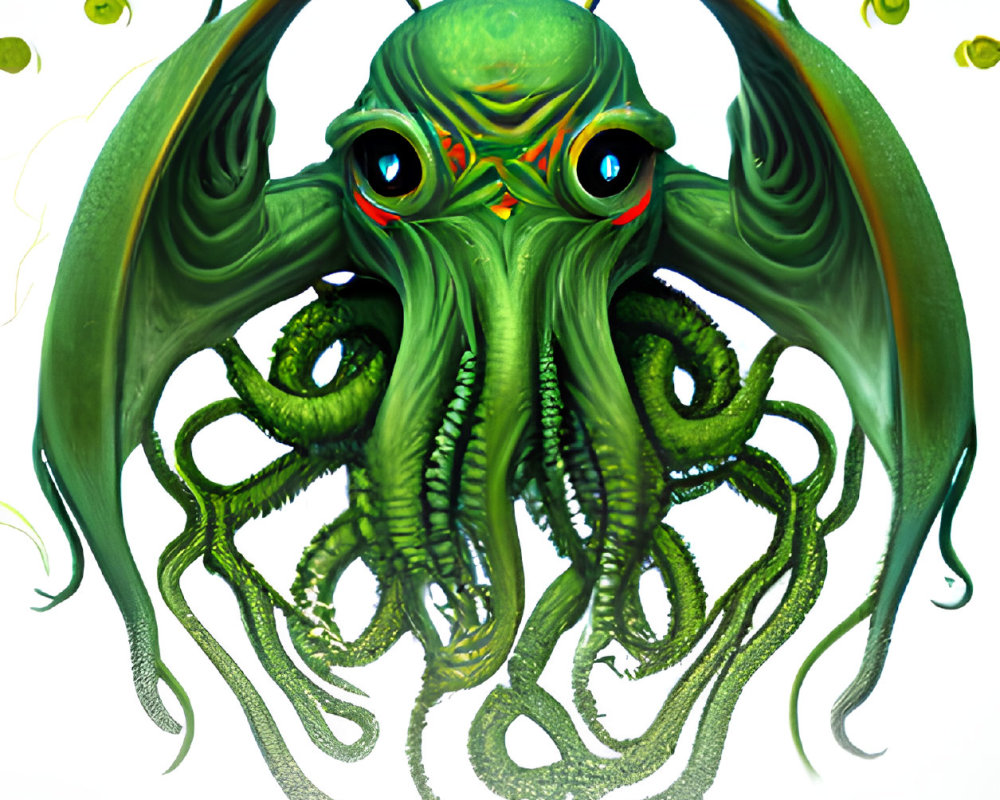 Colorful Octopus-Like Creature Illustration on White Background